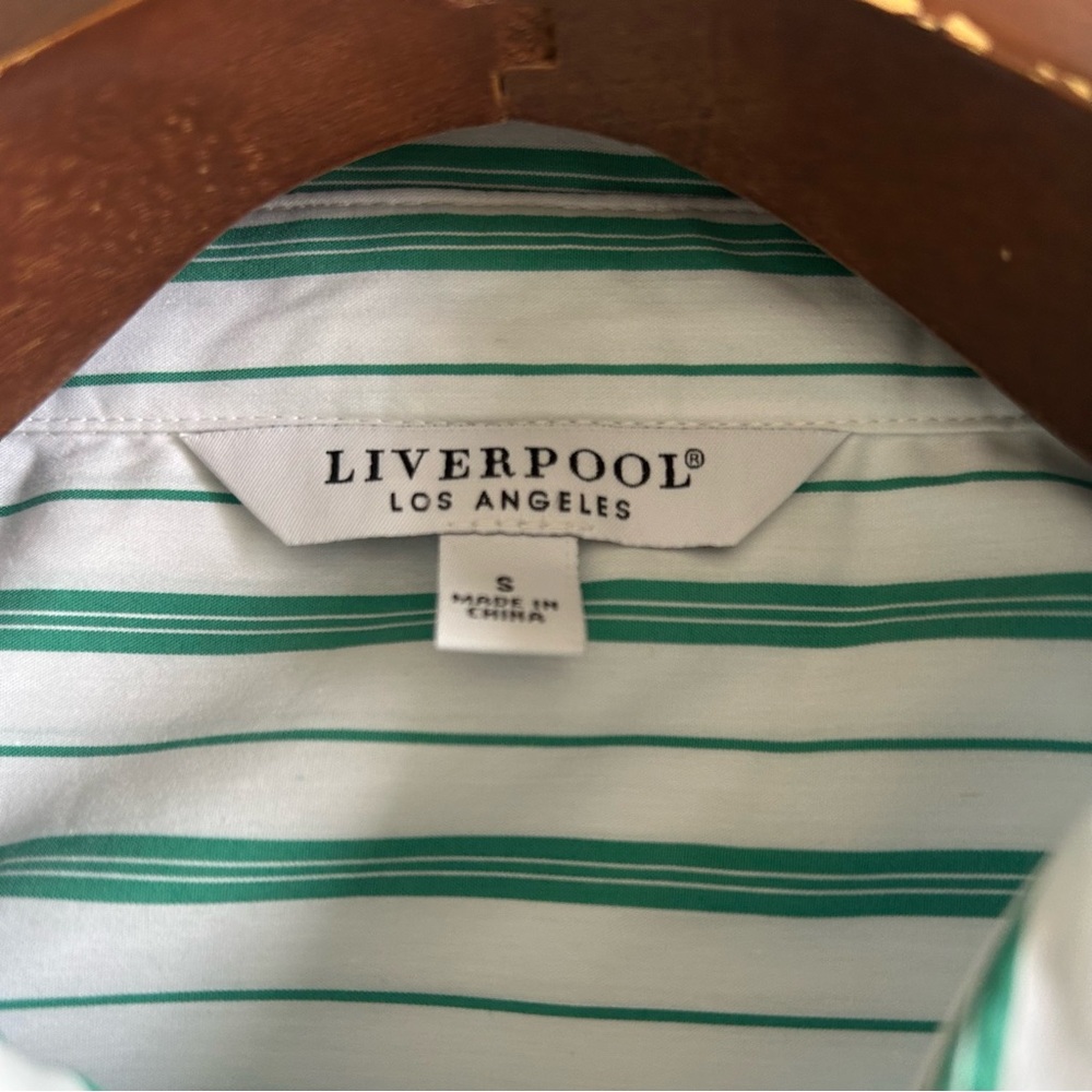 Liverpool Classic Striped White and Green Shirt. Size S - Picture 9 of 10